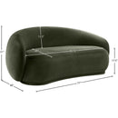  Manufacturer Color_Green -- Emery 77" Green Velvet Upholstered Loveseat IMAGE 7