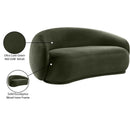  Manufacturer Color_Green -- Emery 77" Green Velvet Upholstered Loveseat IMAGE 8