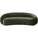  Manufacturer Color_Green -- Emery 95" Green Velvet Upholstered Sofa IMAGE 3