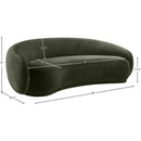  Manufacturer Color_Green -- Emery 95" Green Velvet Upholstered Sofa IMAGE 7