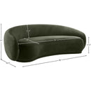 Meridian Emery Green Velvet Sofa IMAGE 7