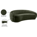  Manufacturer Color_Green -- Emery 95" Green Velvet Upholstered Sofa IMAGE 8