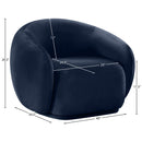 Meridian Emery Navy Velvet Chair IMAGE 7