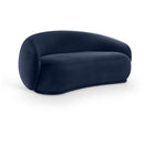  Manufacturer Color_Navy -- Emery 77" Navy Velvet Upholstered Loveseat IMAGE 1