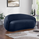  Manufacturer Color_Navy -- Emery 77" Navy Velvet Upholstered Loveseat IMAGE 2