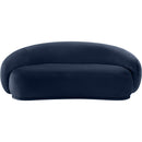  Manufacturer Color_Navy -- Emery 77" Navy Velvet Upholstered Loveseat IMAGE 3