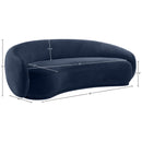  Manufacturer Color_Navy -- Emery 95" Navy Velvet Upholstered Sofa IMAGE 7