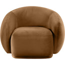  Manufacturer Color_Saddle -- Emery Saddle Velvet Upholstered Chair IMAGE 3