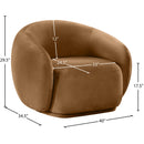  Manufacturer Color_Saddle -- Emery Saddle Velvet Upholstered Chair IMAGE 7
