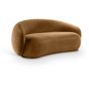  Manufacturer Color_Saddle -- Emery 77" Saddle Velvet Upholstered Loveseat IMAGE 1