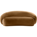  Manufacturer Color_Saddle -- Emery 77" Saddle Velvet Upholstered Loveseat IMAGE 3