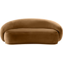 Meridian Emery Saddle Velvet Loveseat IMAGE 3