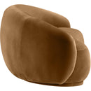  Manufacturer Color_Saddle -- Emery 77" Saddle Velvet Upholstered Loveseat IMAGE 4
