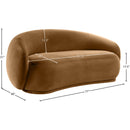  Manufacturer Color_Saddle -- Emery 77" Saddle Velvet Upholstered Loveseat IMAGE 7