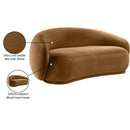  Manufacturer Color_Saddle -- Emery 77" Saddle Velvet Upholstered Loveseat IMAGE 8