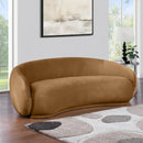  Manufacturer Color_Saddle -- Emery 95" Saddle Velvet Upholstered Sofa IMAGE 2