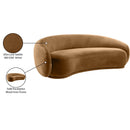  Manufacturer Color_Saddle -- Emery 95" Saddle Velvet Upholstered Sofa IMAGE 8