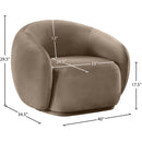  Manufacturer Color_Taupe -- Emery Taupe Velvet Upholstered Chair IMAGE 7