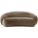  Manufacturer Color_Taupe -- Emery 77" Taupe Velvet Upholstered Loveseat IMAGE 3