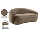  Manufacturer Color_Taupe -- Emery 77" Taupe Velvet Upholstered Loveseat IMAGE 8