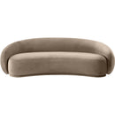  Manufacturer Color_Taupe -- Emery 95" Taupe Velvet Upholstered Sofa IMAGE 3