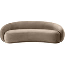 Meridian Emery Taupe Velvet Sofa IMAGE 3