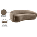  Manufacturer Color_Taupe -- Emery 95" Taupe Velvet Upholstered Sofa IMAGE 8