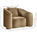 Meridian Destin Beige Velvet Chair IMAGE 17