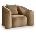 Meridian Destin Beige Velvet Chair IMAGE 1