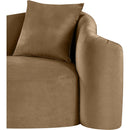 Meridian Destin Beige Velvet Loveseat IMAGE 11