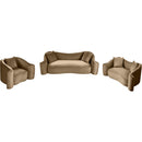 Meridian Destin Beige Velvet Loveseat IMAGE 14