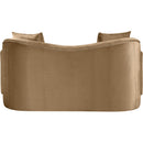 Meridian Destin Beige Velvet Loveseat IMAGE 5