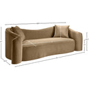 Meridian Destin Beige Velvet Sofa IMAGE 17