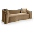 Meridian Destin Beige Velvet Sofa IMAGE 1
