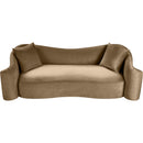 Meridian Destin Beige Velvet Sofa IMAGE 4