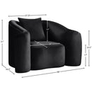 Meridian Destin Black Velvet Chair IMAGE 17