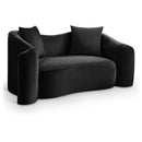  Manufacturer Color_Black -- Destin 70" Black Velvet Upholstered Loveseat IMAGE 1