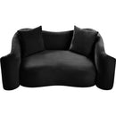  Manufacturer Color_Black -- Destin 70" Black Velvet Upholstered Loveseat IMAGE 4