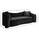  Manufacturer Color_Black -- Destin 91" Black Velvet Upholstered Sofa IMAGE 17
