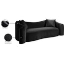  Manufacturer Color_Black -- Destin 91" Black Velvet Upholstered Sofa IMAGE 18