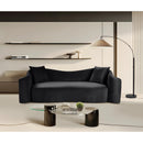  Manufacturer Color_Black -- Destin 91" Black Velvet Upholstered Sofa IMAGE 2