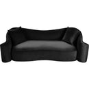  Manufacturer Color_Black -- Destin 91" Black Velvet Upholstered Sofa IMAGE 4