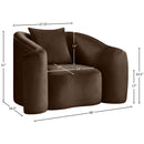 Meridian Destin Brown Velvet Chair IMAGE 17