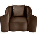  Manufacturer Color_Brown -- Destin Brown Velvet Upholstered Chair IMAGE 4
