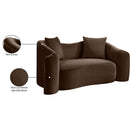  Manufacturer Color_Brown -- Destin 70" Brown Velvet Upholstered Loveseat IMAGE 18