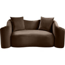  Manufacturer Color_Brown -- Destin 70" Brown Velvet Upholstered Loveseat IMAGE 3
