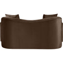 Meridian Destin Brown Velvet Loveseat IMAGE 5