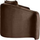 Meridian Destin Brown Velvet Loveseat IMAGE 7