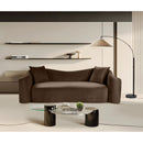  Manufacturer Color_Brown -- Destin 91" Brown Velvet Upholstered Sofa IMAGE 2