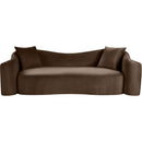  Manufacturer Color_Brown -- Destin 91" Brown Velvet Upholstered Sofa IMAGE 3